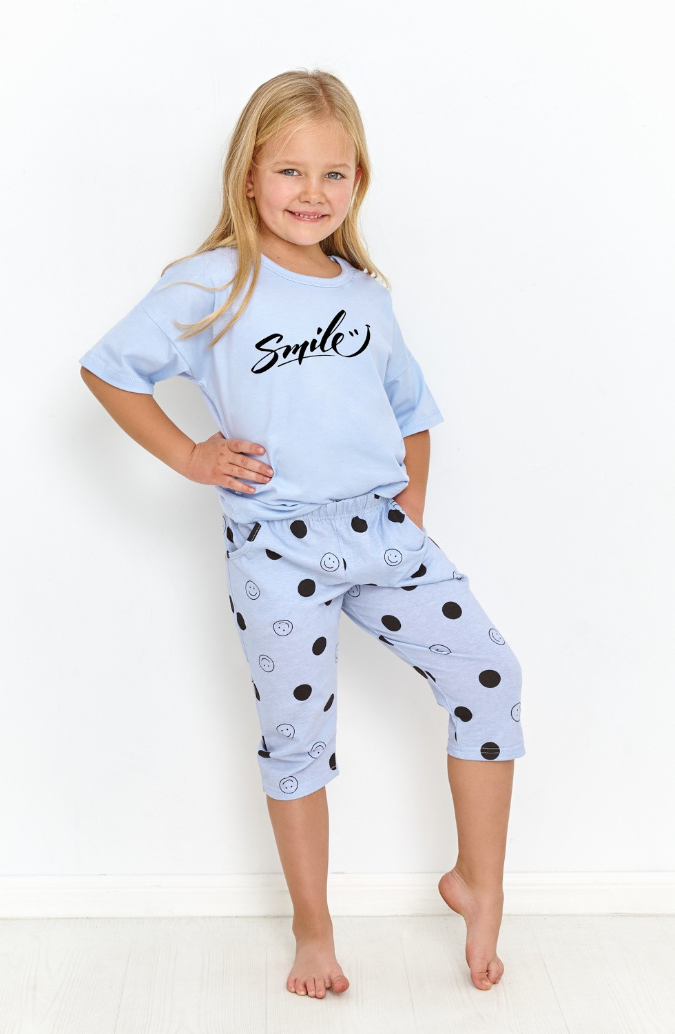 Dívčí pyžamo Taro 2903 kr/r Chloe 104-116 L23 modrá 104