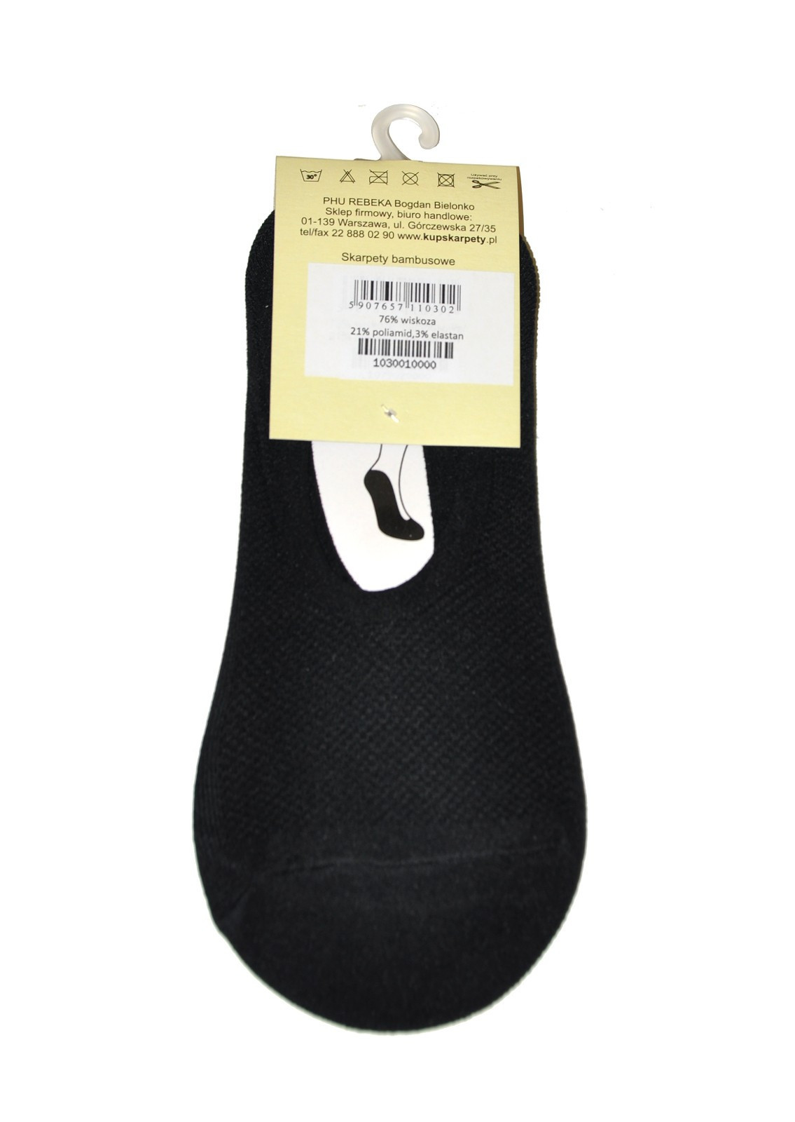 Dámské ponožky baleríny Rebeka 1030 Bambus ABS 35-40 černá 35-40