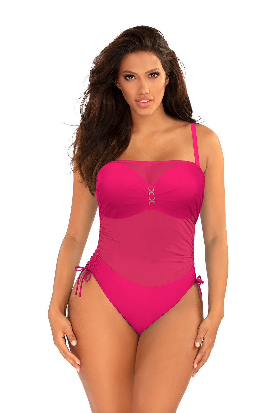 Jednodílné dámské plavky Self S 1092 V1 Fashion 22 růžová 40F-L
