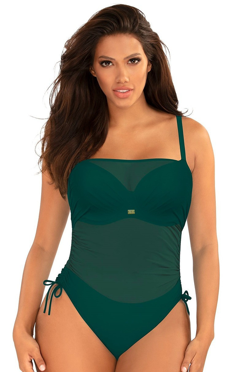 Jednodílné dámské plavky Self S 1093 V1 Fashion 24 zelená 42I-XL