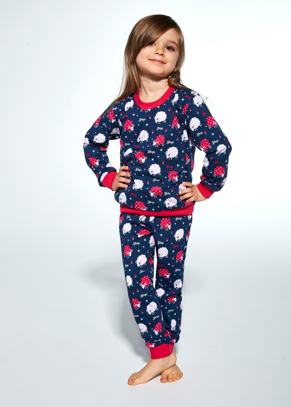 Dívčí pyžamo Cornette Kids Girl 032/168 Meadow 86-128 tmavě modrá 86-92