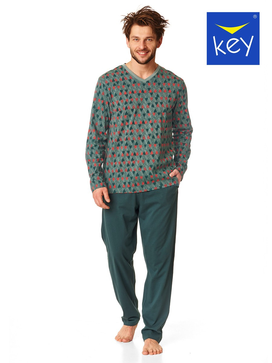 Pánské pyžamo Key MNS 916 B22 M-XL zelená XL
