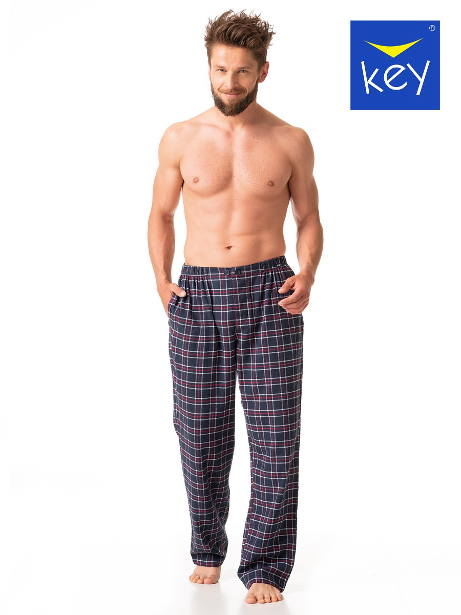 Pánské pyžamové kalhoty Key MHT 414 B23 S-2XL tmavě modrá M