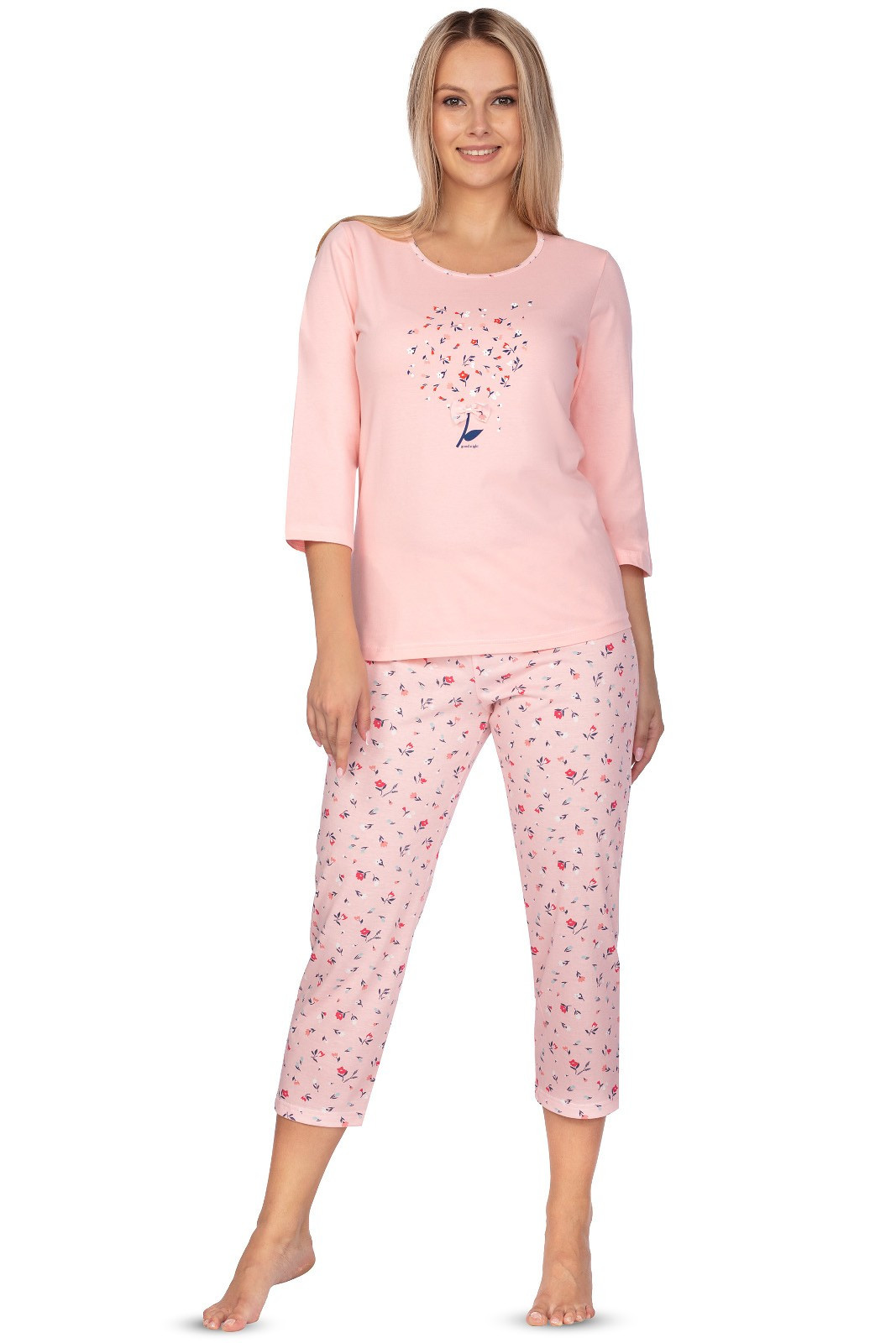 Dámské pyžamo Regina 650 3/4 M-XL Růžová XL