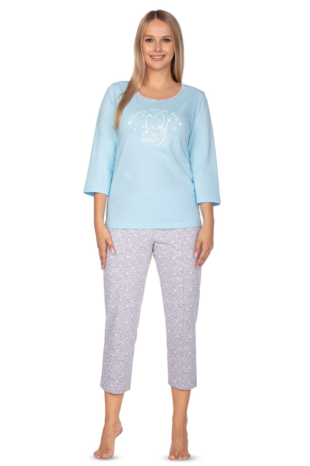 Dámské pyžamo Regina 638 3/4 S-XL modrá XL