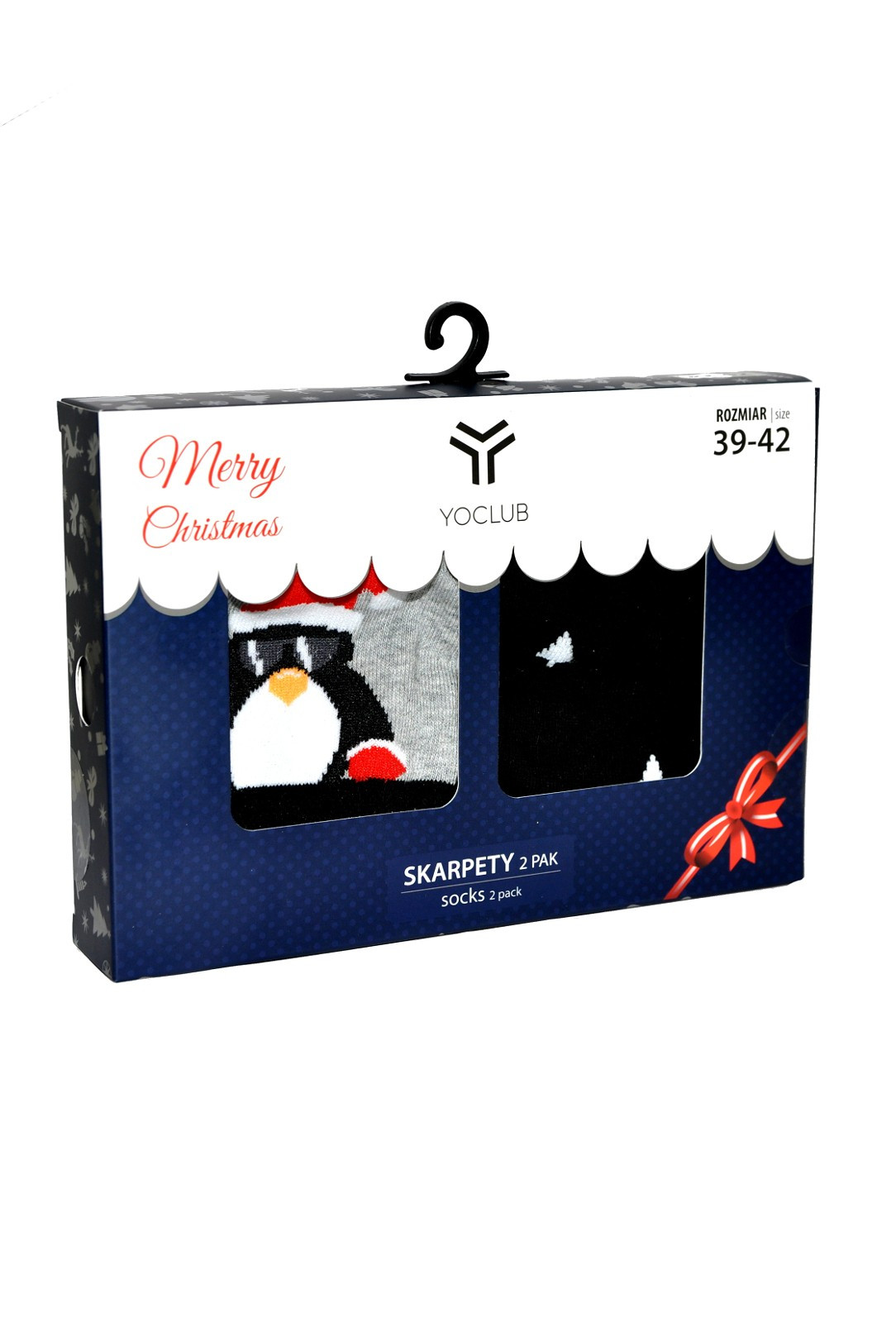Pánské ponožky YO! SKA-X042F Merry Christmas krabička A'2 39-42 směs barev 43-46