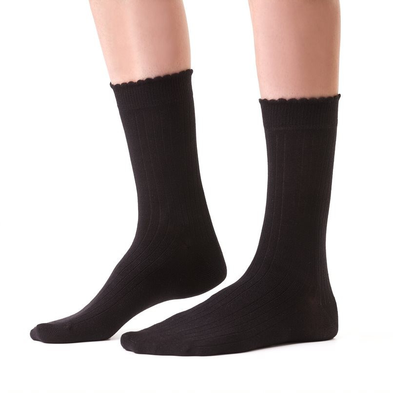 Dámské žebrované ponožky Steven art.099 35-40 černá 38-40