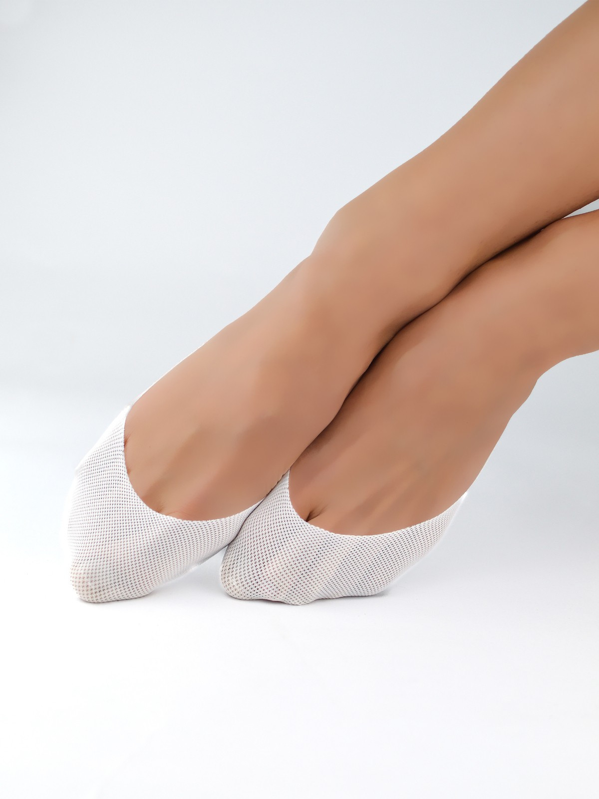 Dámské ponožky - baleríny Noviti SN022 Laserové, Silikon, ABS bílá 36-41