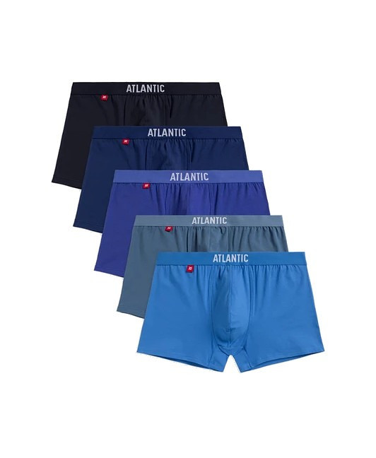 Pánské boxerky Atlantic 5SMH-004/24 A'5 M-2XL černo-fialovo-modrá XXL