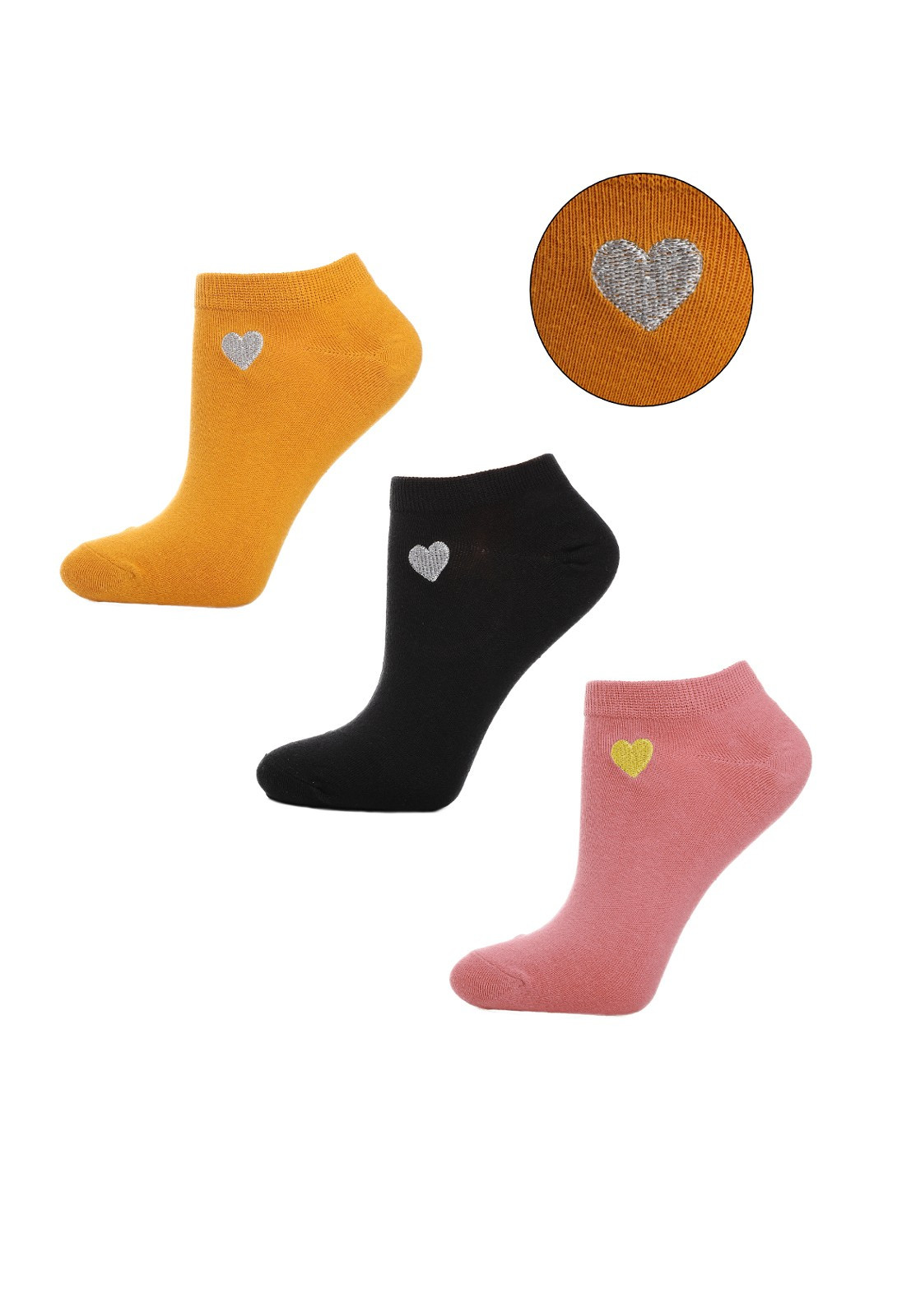 Dámské ponožky Moraj CSD240-052 Srdce A'3 35-41 směs barev 35-38