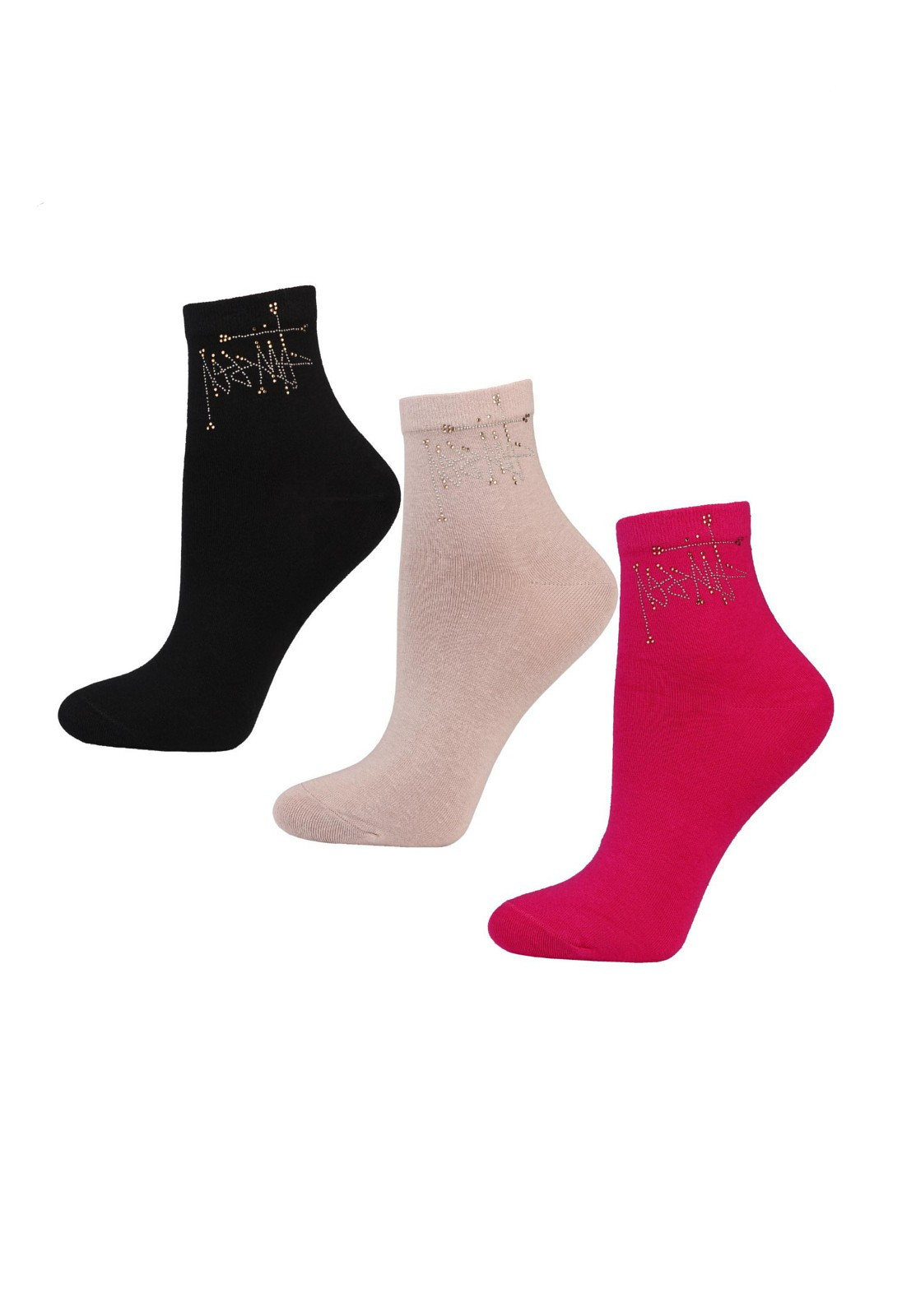 Dámské ponožky Moraj CSL500-015 Zirkony 35-41 růžová 35-38