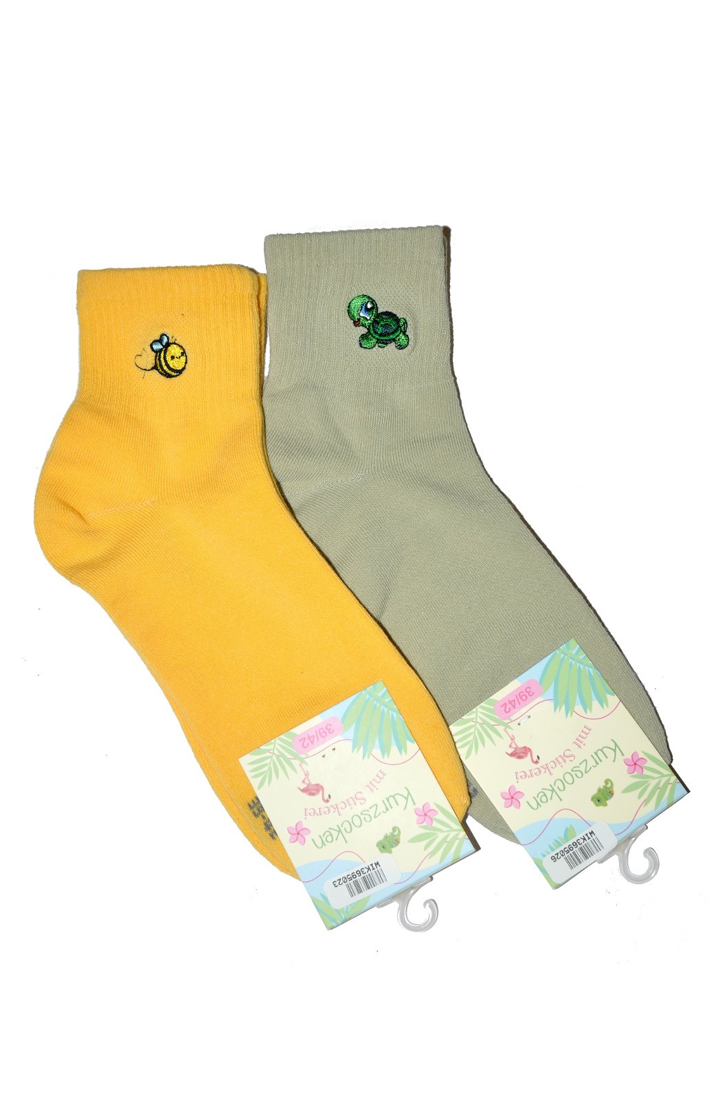 Dámské ponožky WiK 36950 Zvířata 35-42 Žlutá 35-38