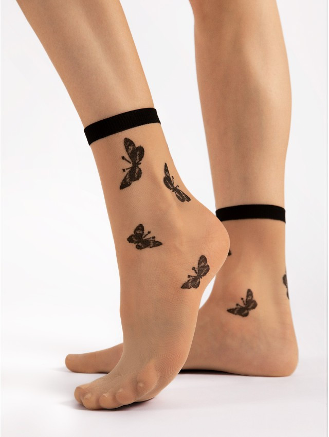 Dámské ponožky Fiore G 1166 Summer 15 den Nahý-černý Univerzální