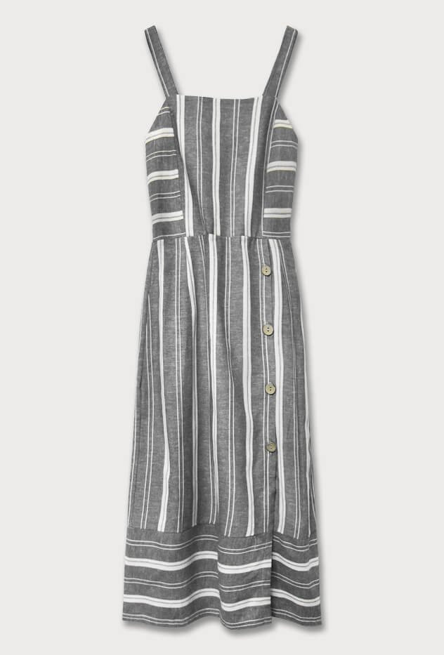 Šedé bavlněné šaty (345ART) odcienie szarości ONE SIZE