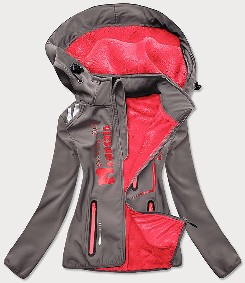 Dámská softshelová bunda v grafitovo-růžové barvě (HH030) šedá S (36)