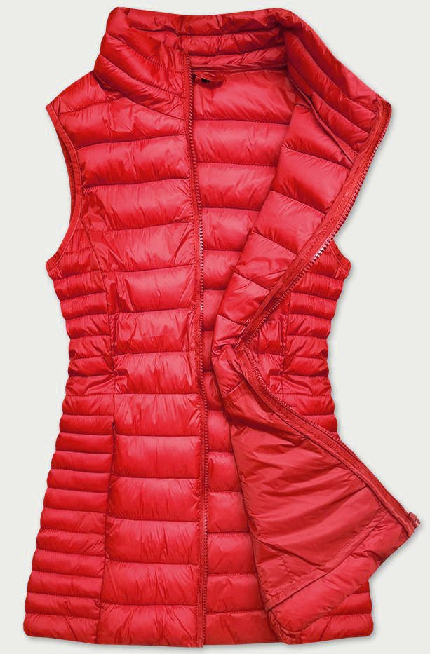 Červená dámská vesta (23038-270) odcienie czerwieni S (36)