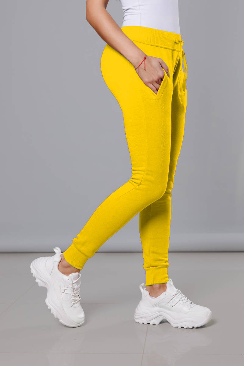 Žluté teplákové kalhoty (CK01-28) odcienie żółtego S (36)