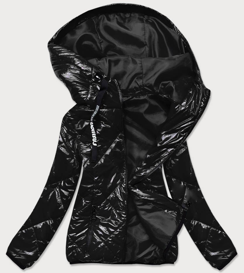 Černá dámská prošívaná bunda (BR9776) odcienie czerni 46