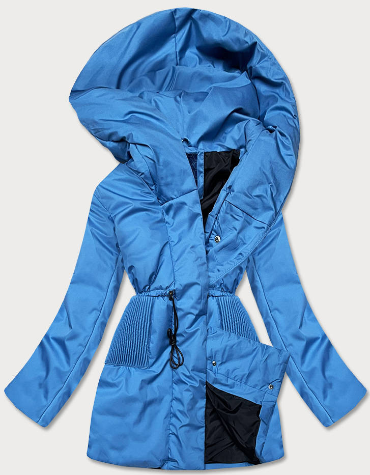 Světle modrá dámská bunda s kapucí (HO-22) odcienie niebieskiego XXL