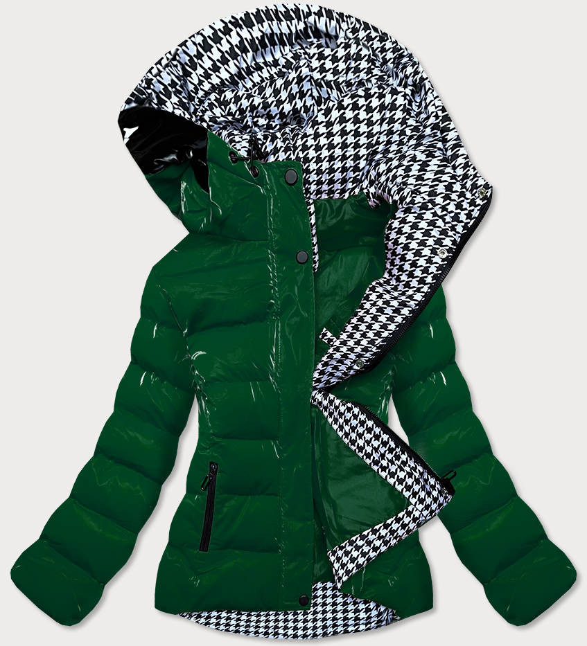 Zelená dámská prošívaná bunda (W807#) odcienie zieleni S (36)