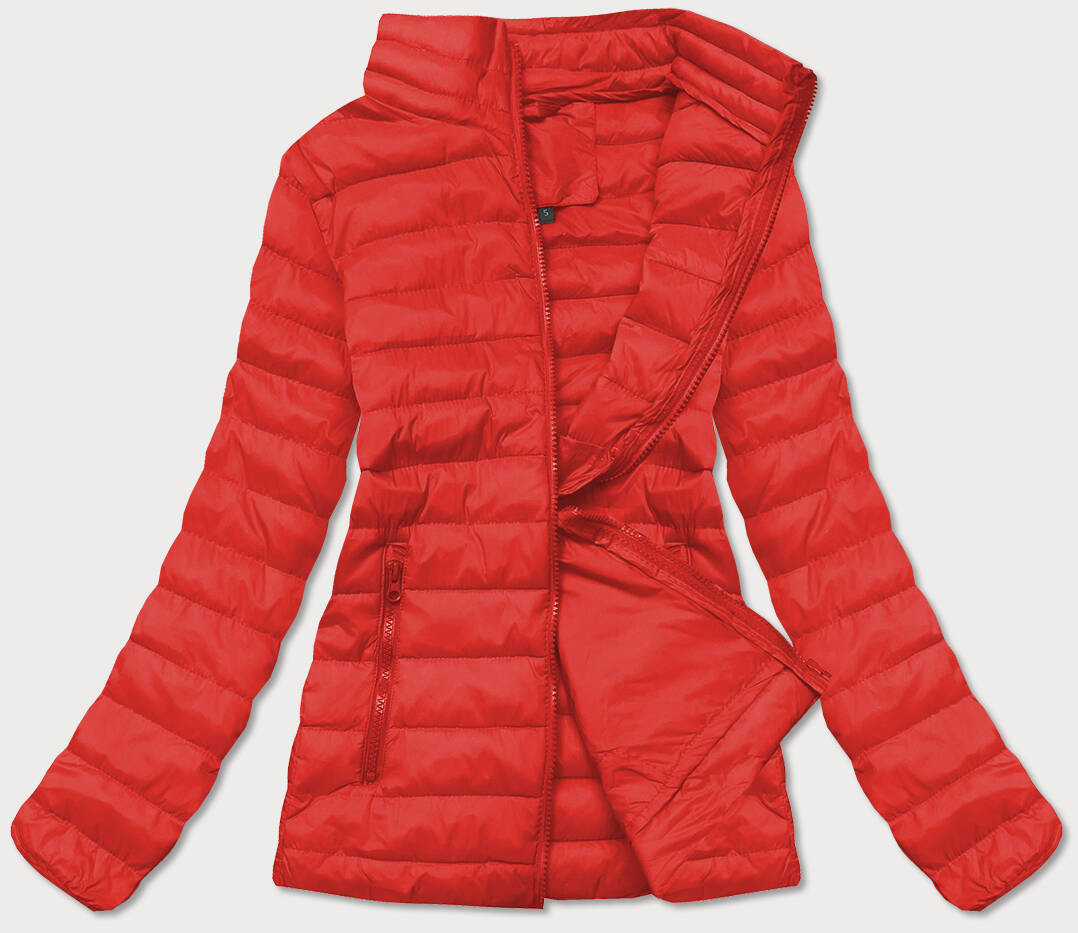 Lehká červená dámská prošívaná bunda (20311-270) odcienie czerwieni L (40)