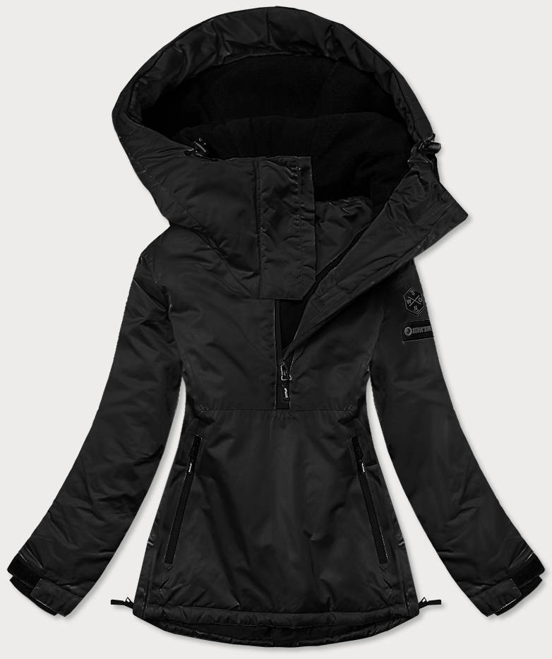 Černá dámská zimní klokaní bunda (B2361) odcienie czerni XL (42)