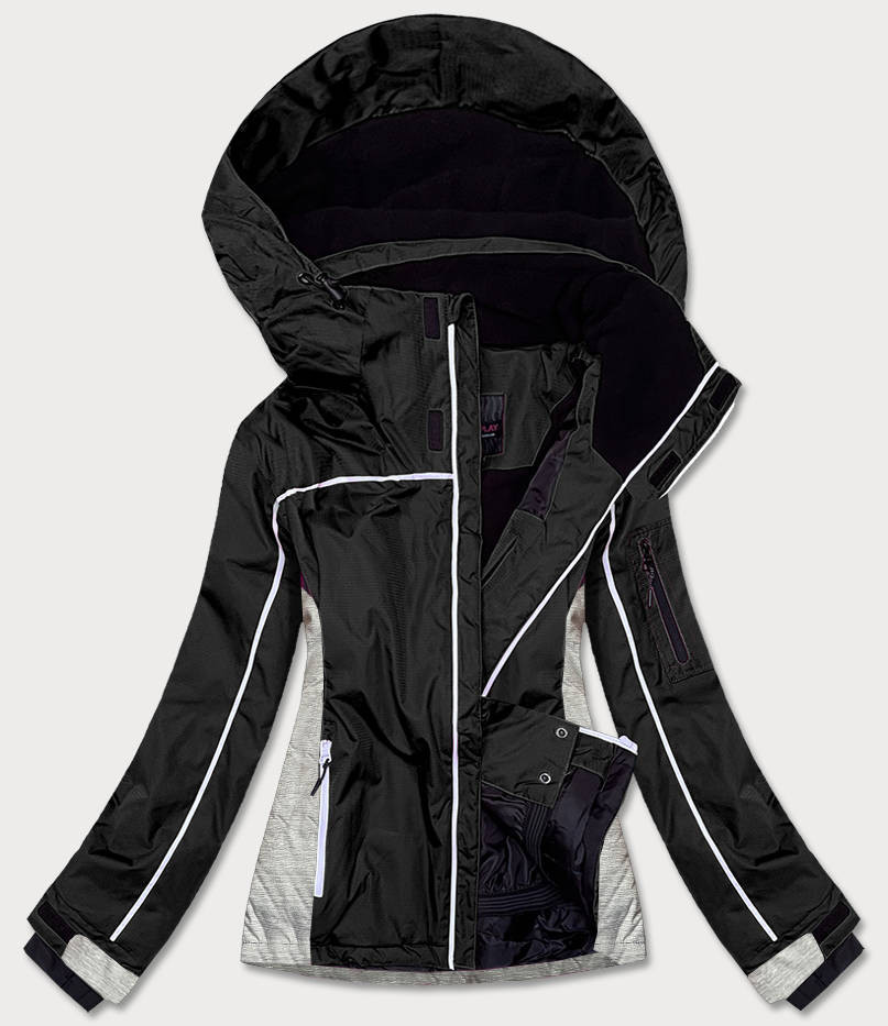 Černá dámská zimní sportovní bunda (B2391) odcienie czerni XL (42)