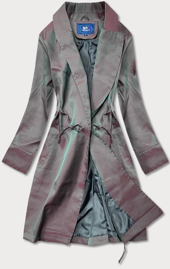 Tenký dámský kabát chameleon (AG5-011) vícebarevné S (36)