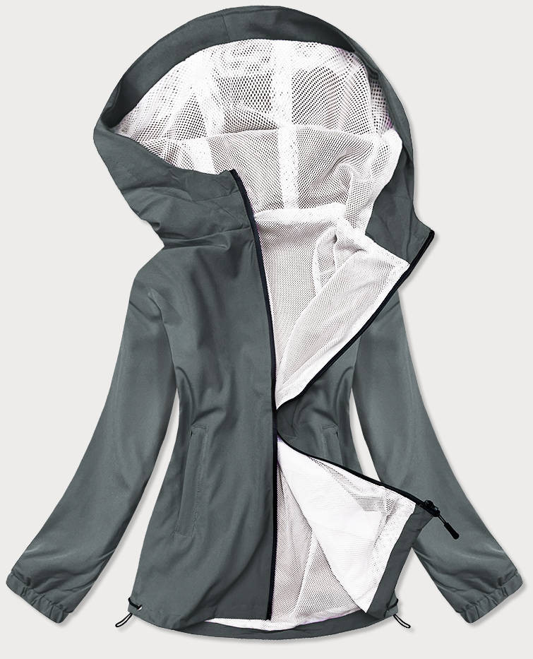 Tmavě šedá letní dámská bunda s podšívkou (HH036-2) odcienie szarości S (36)