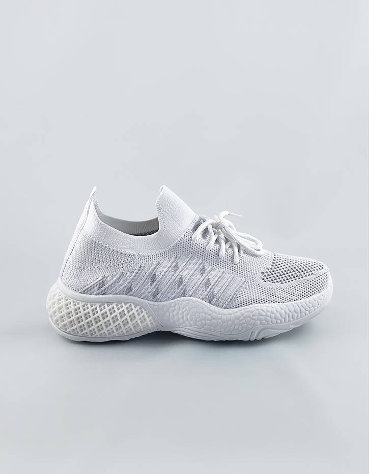 Bílé ažurové dámské sneakersy (JY21-2) odcienie bieli ONE SIZE