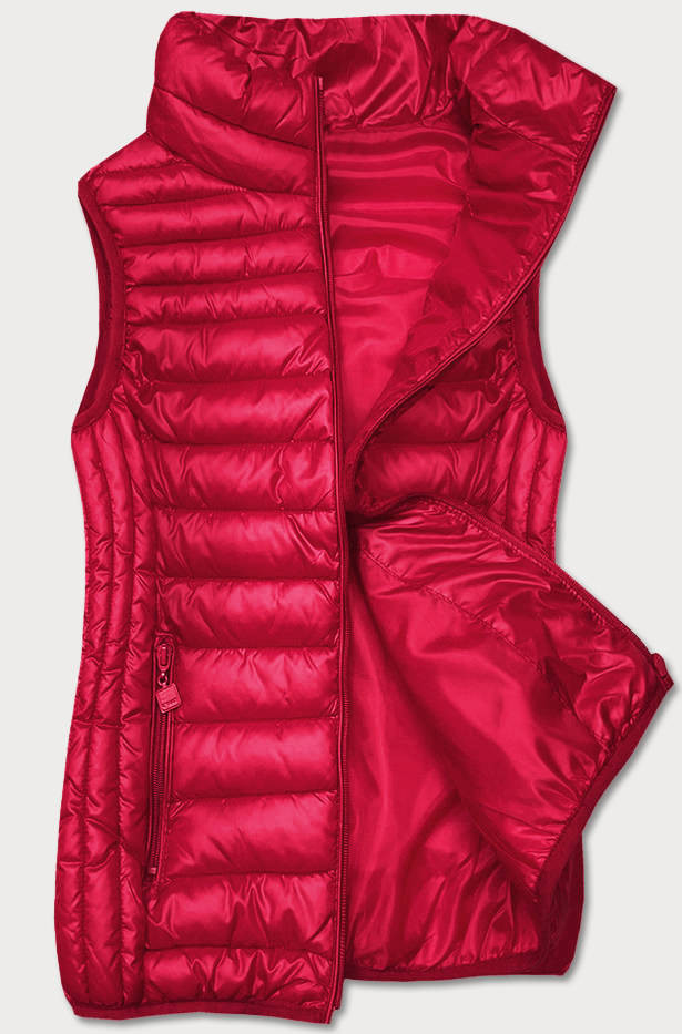 Červená dámská vesta (B2723-4) odcienie czerwieni XXL (44)