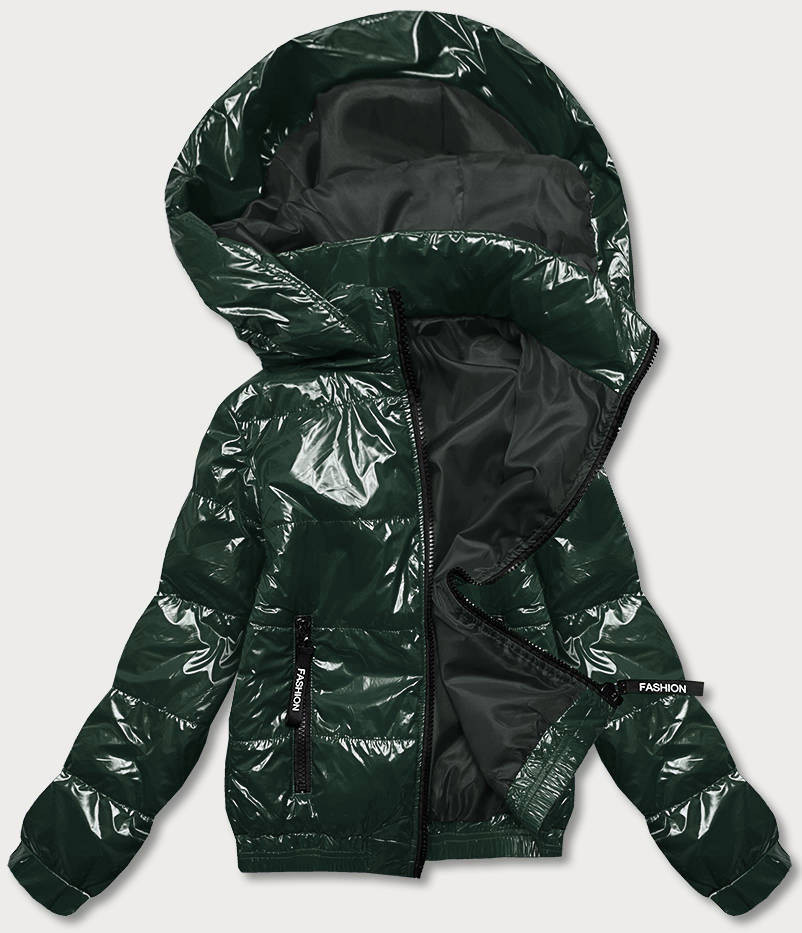 Zelená dámská bunda (B9785-10) odcienie zieleni S (36)