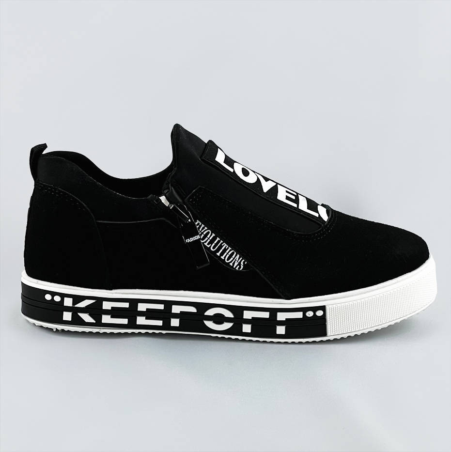 Černé dámské boty se zipem (K773-1) černá XL (42)