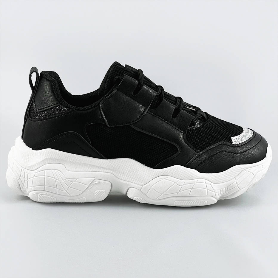 Černé dámské šněrovací tenisky "sneakers" (172) černá XL (42)