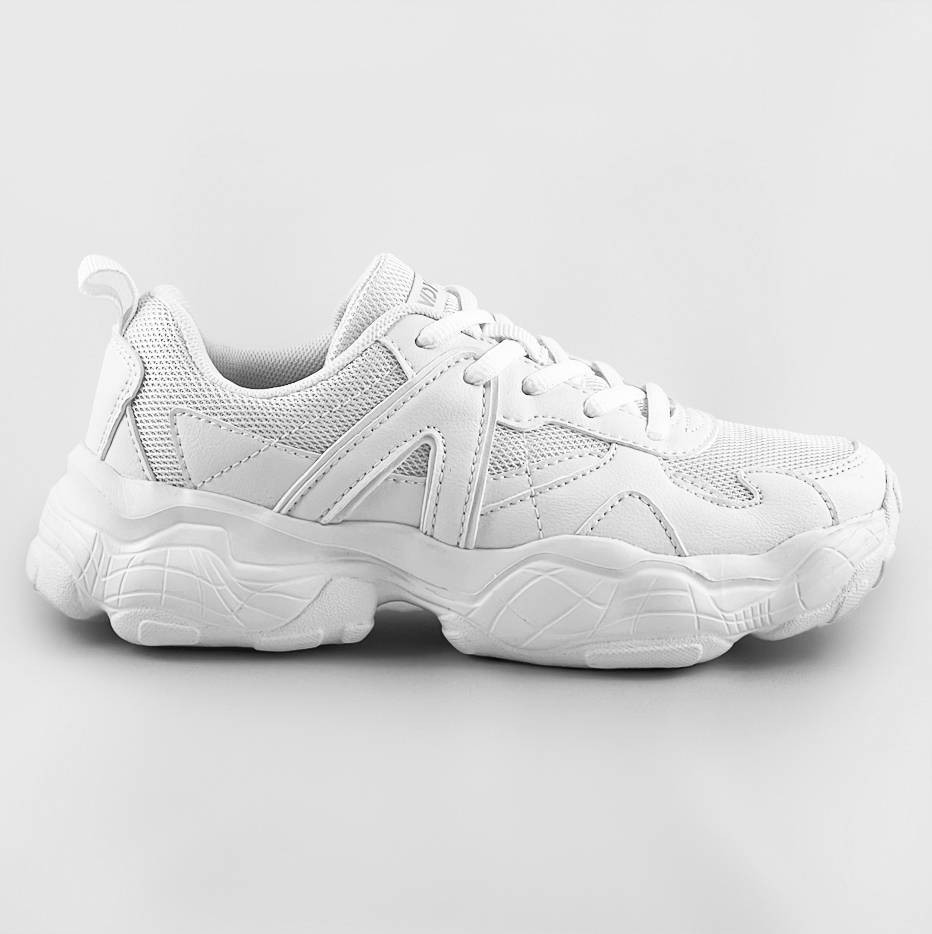 Bílé dámské šněrovací sportovní boty (AW100001-02) biały ONE SIZE