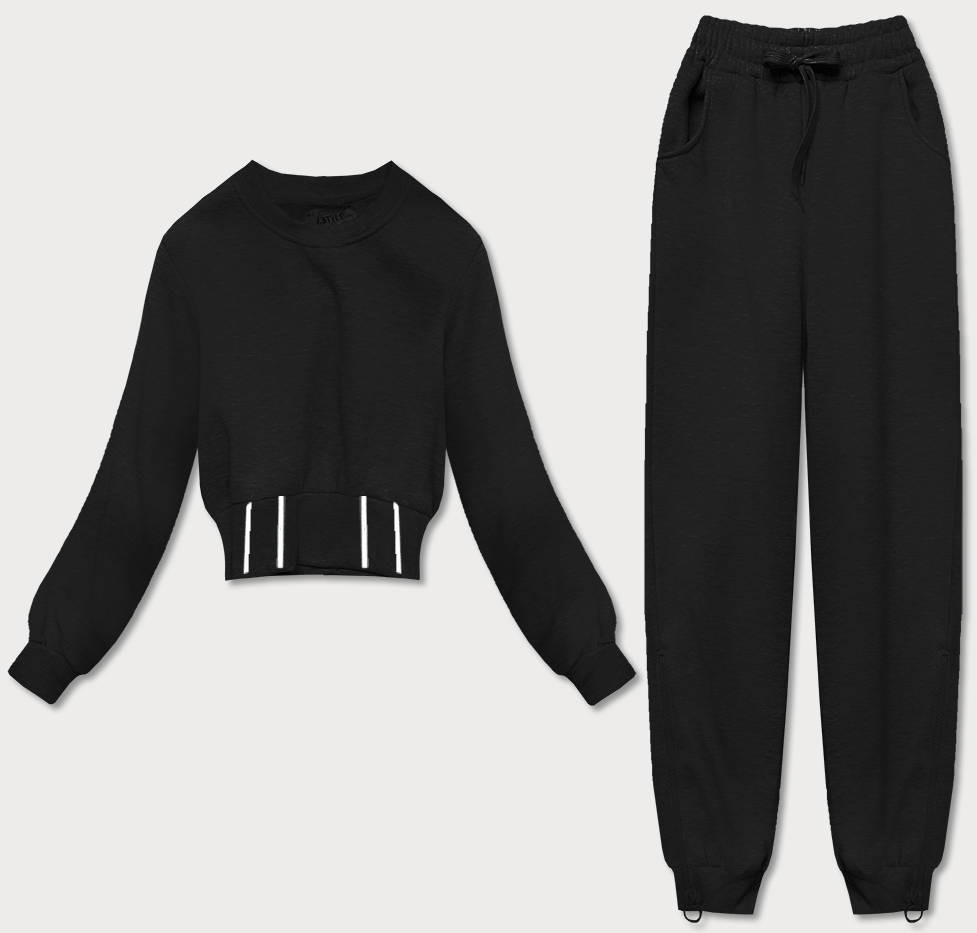 Černý dámský dres - mikina a kalhoty (8C78-3) černá L (40)