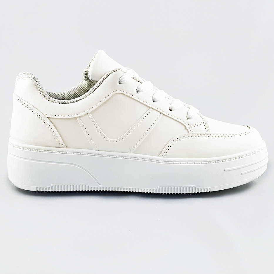 Bílé dámské sportovní šněrovací boty (S070) biały XL (42)