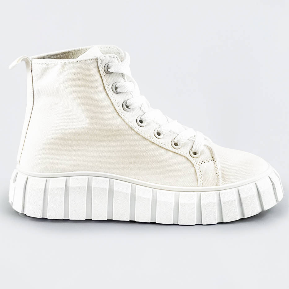 Bílé šněrovací boty (XA060) odcienie bieli XL (42)