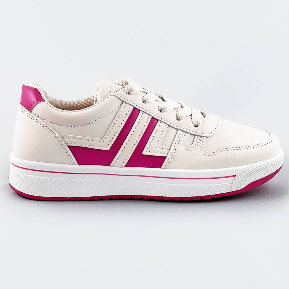 Ecru-růžové dámské sportovní boty (AD-587) odcienie różu XL (42)
