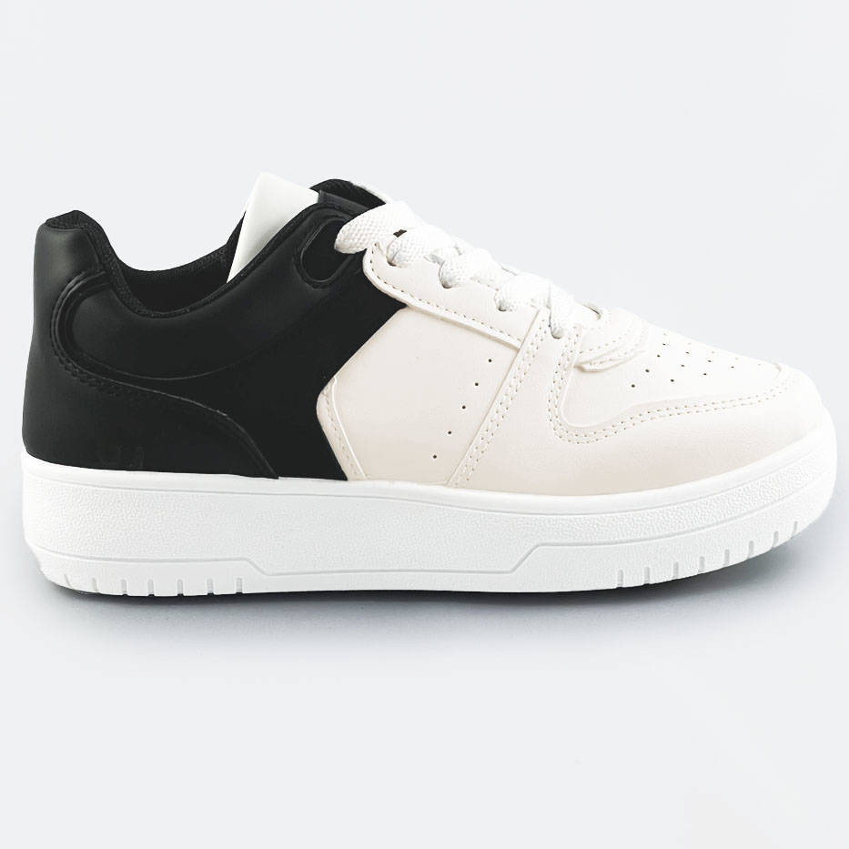 Bílo-černé dvoubarevné dámské tenisky sneakers (XWH2120X) odcienie bieli XL (42)