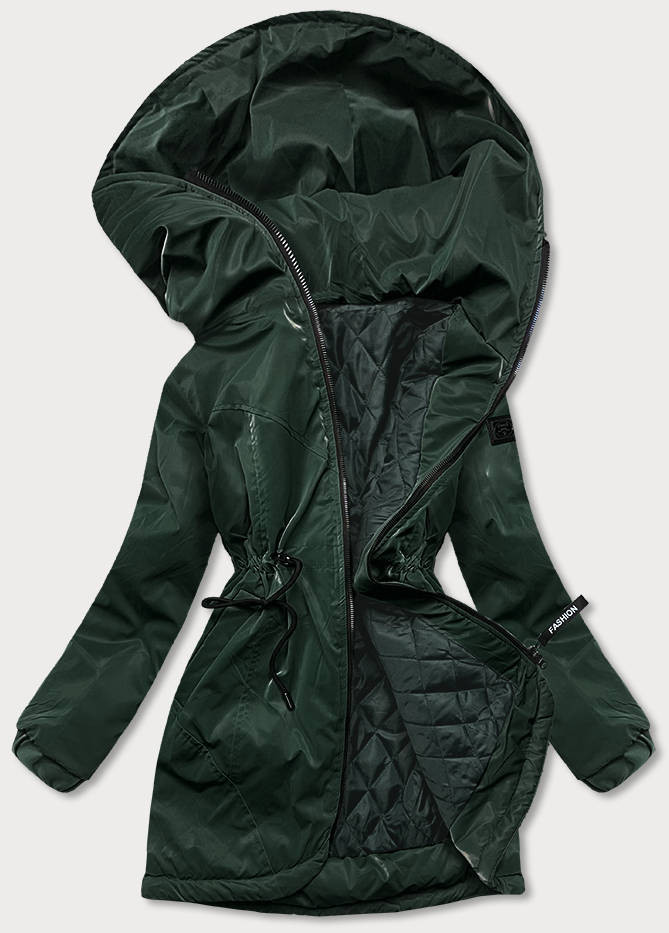 Zelená dámská bunda s kapucí (B8105-10) odcienie zieleni XL (42)