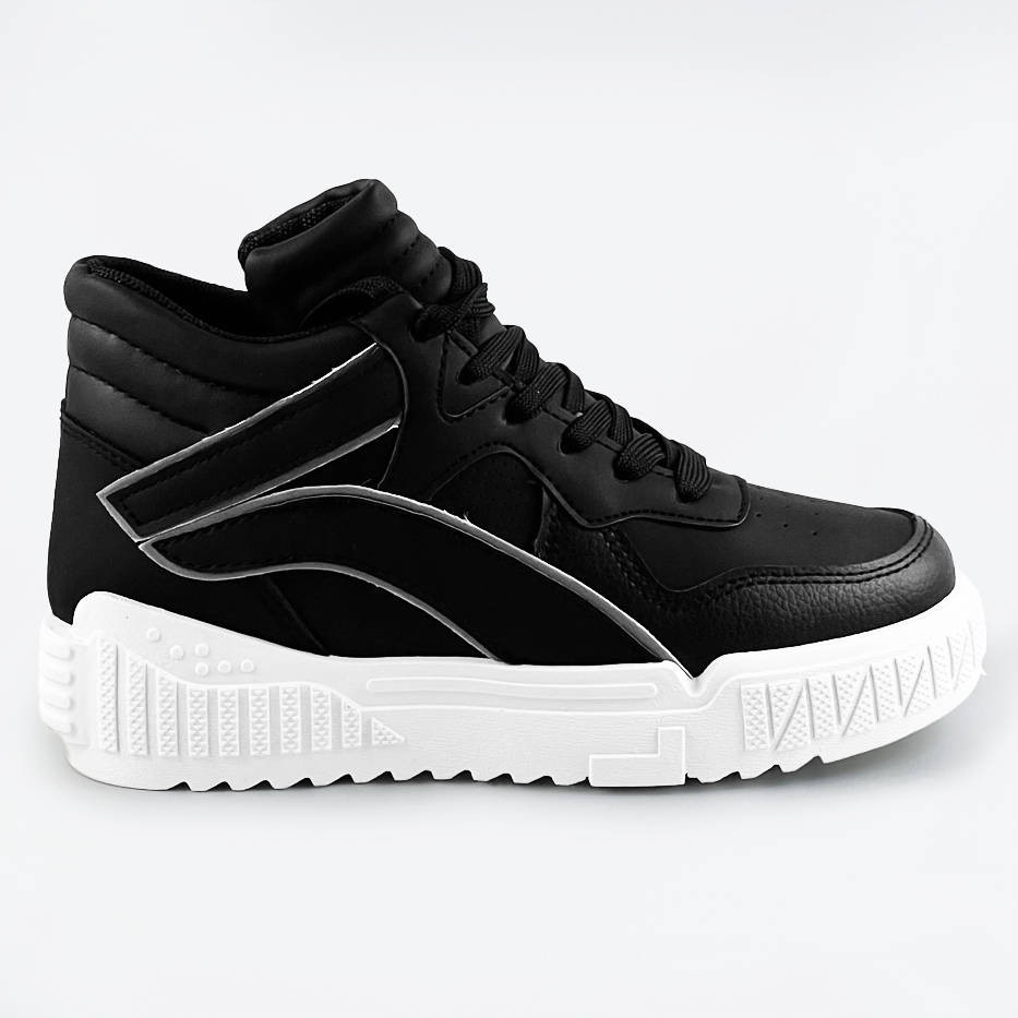 Vyšší černé dámské sportovní boty (SG-139) odcienie czerni L (40)