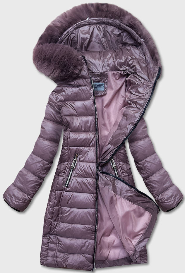 Lehká fialová dámská bunda pro přechodné období (B8058-51) odcienie fioletu S (36)