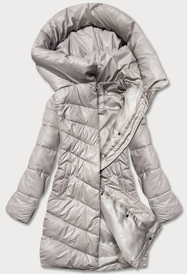 Béžová dámská zimní bunda (TY041-59) odcienie beżu XL (42)
