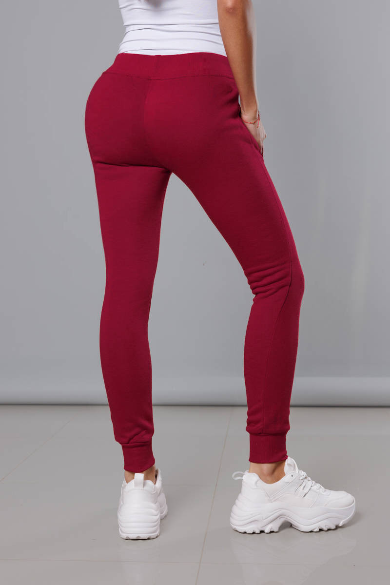 Teplákové kalhoty ve vínové bordó barvě (CK01-21) odcienie czerwieni XL (42)