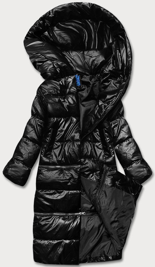 Černá matná dámská zimní bunda ve třech délkách (AG3-3037) odcienie czerni L (40)