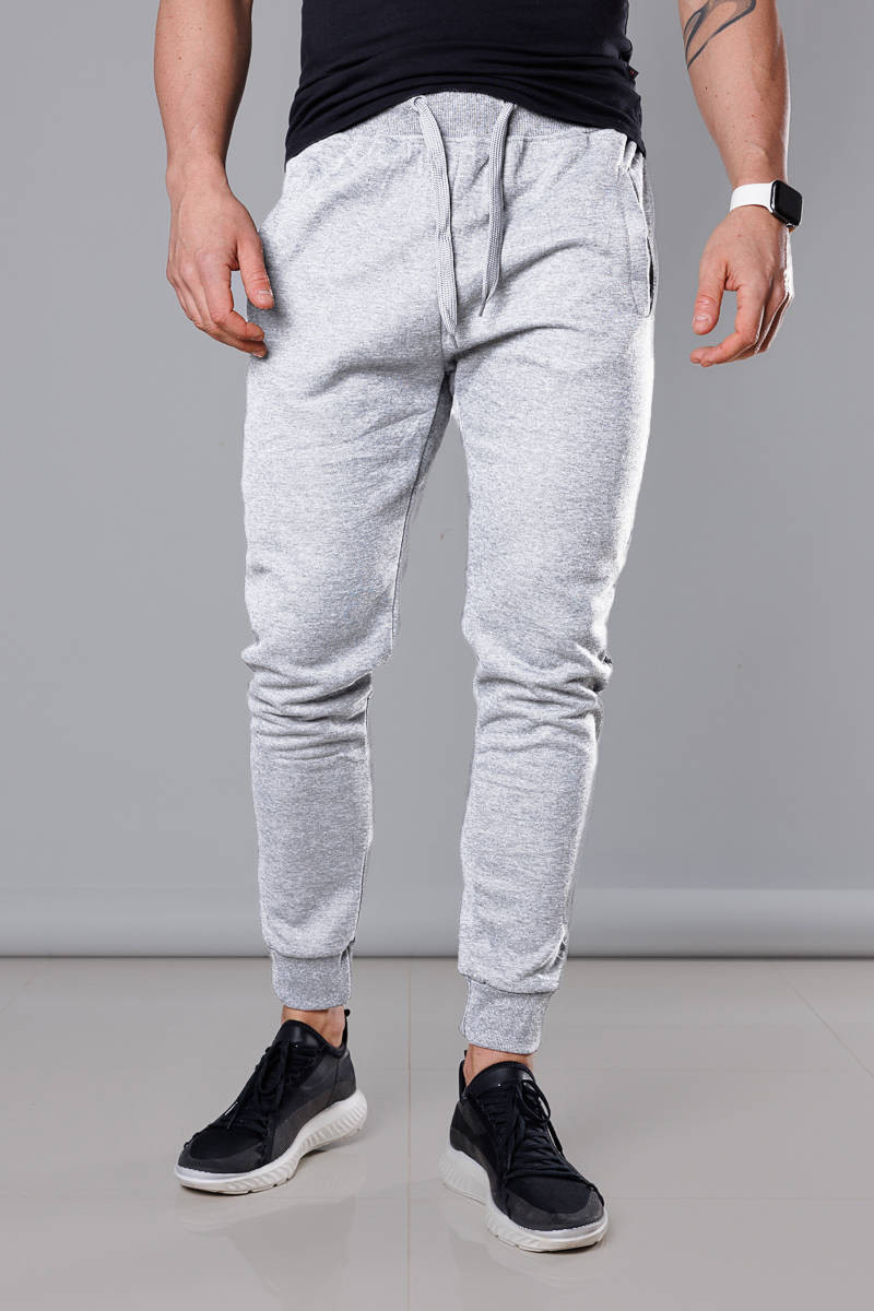 Světle šedé pánské teplákové kalhoty (68XW01-2) odcienie szarości XL