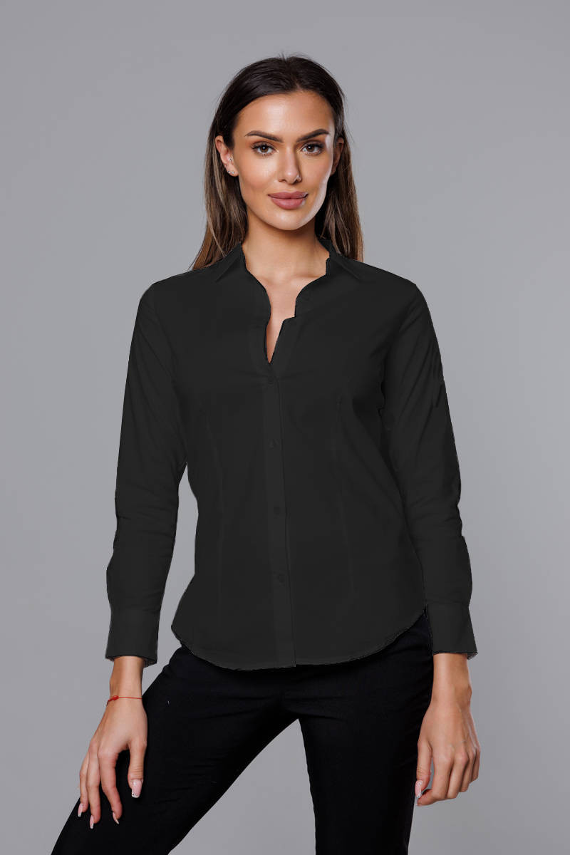 Klasická černá dámská košile (HH039-1) odcienie czerni S (36)