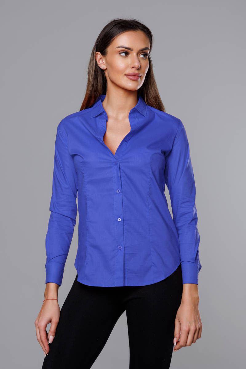 Světle modrá klasická dámská košile (HH039-9) odcienie niebieskiego S (36)