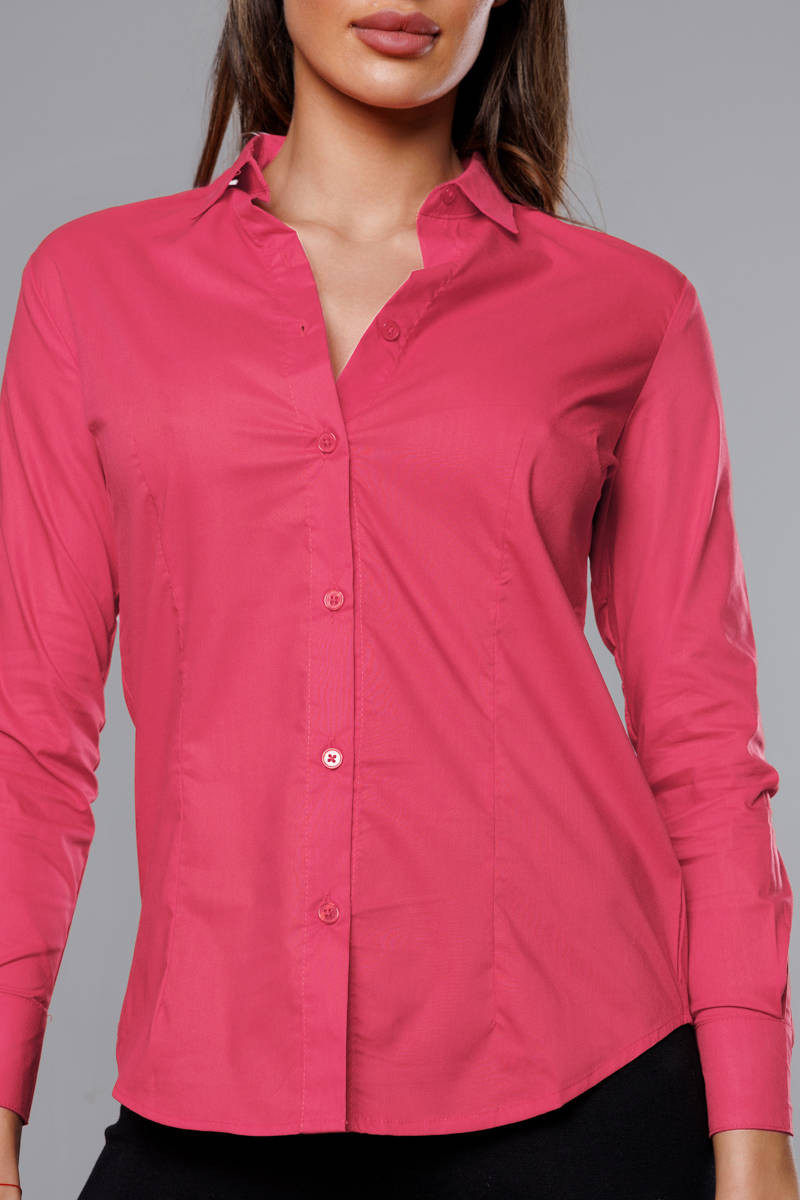 Klasická dámská košile v barvě vodního melounu (HH039-28) odcienie czerwieni L (40)